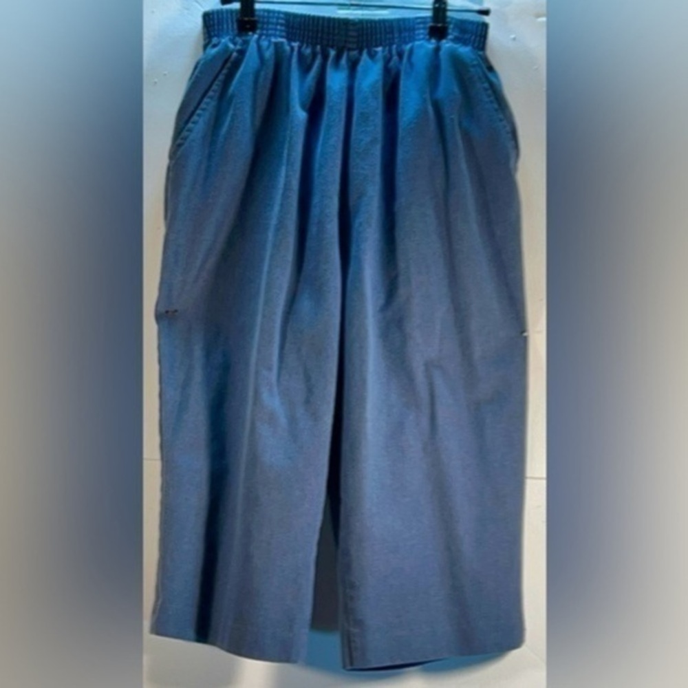 BON WORTH PULL-ON BLUE SMALL PETITE CAPRIS